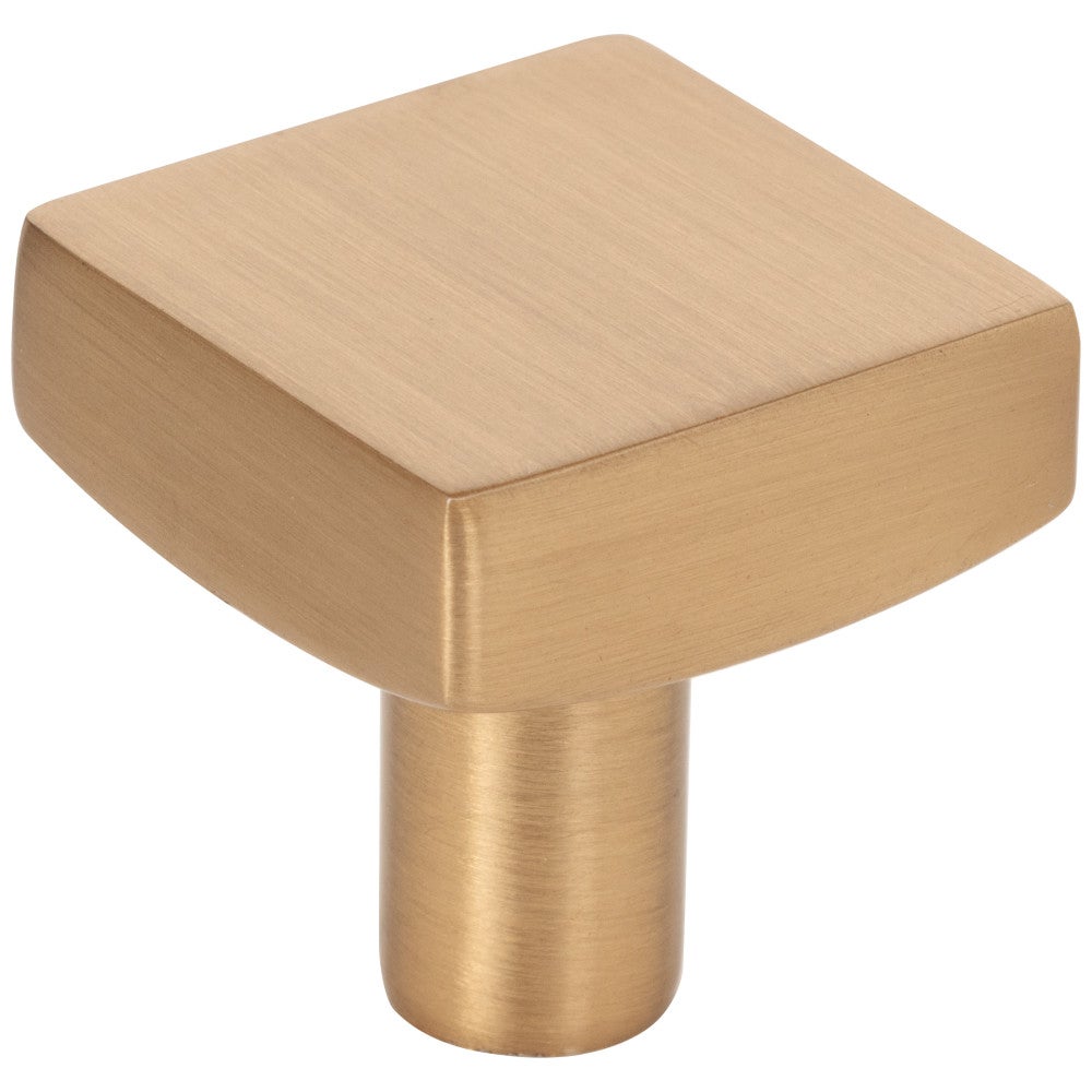 Hardware Resources 1-1/8" Overall Length Satin Nickel Square Dominique Cabinet Knob