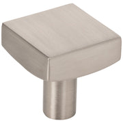 Hardware Resources 1-1/8" Overall Length Satin Nickel Square Dominique Cabinet Knob