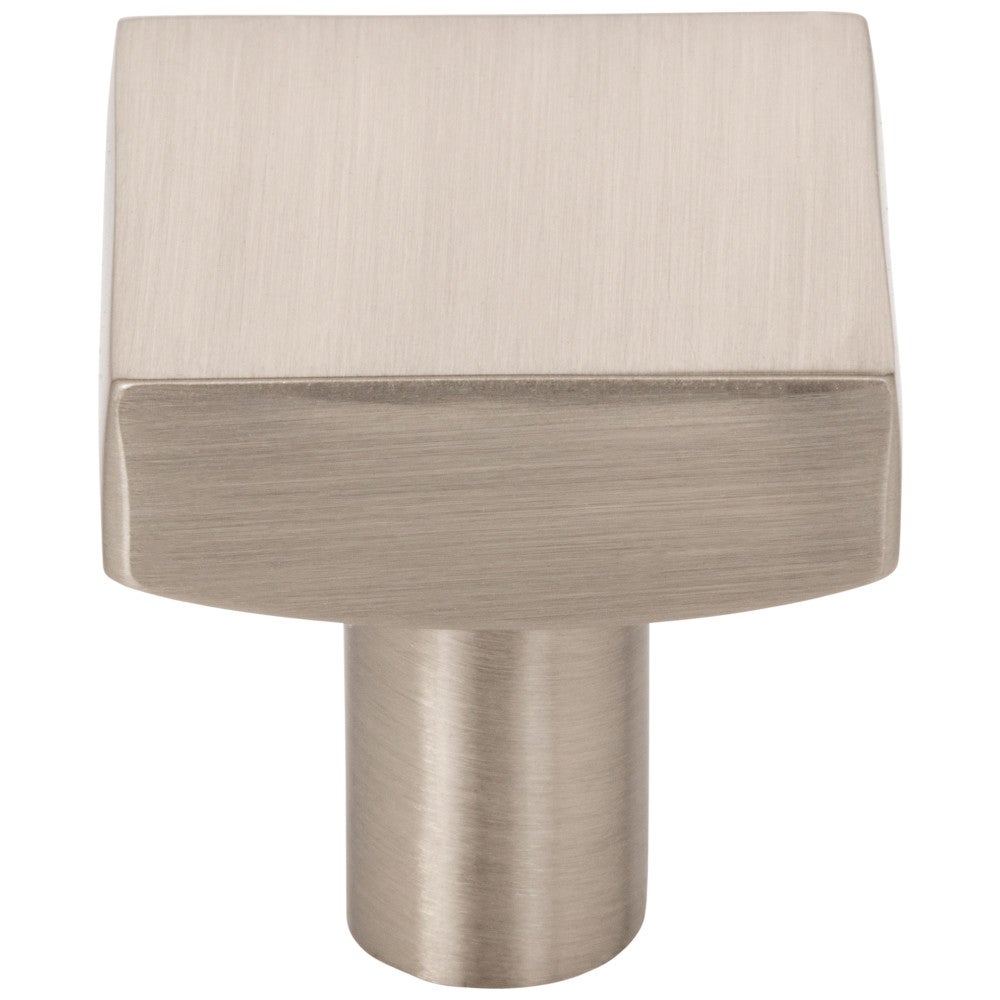 Hardware Resources 1-1/8" Overall Length Satin Nickel Square Dominique Cabinet Knob