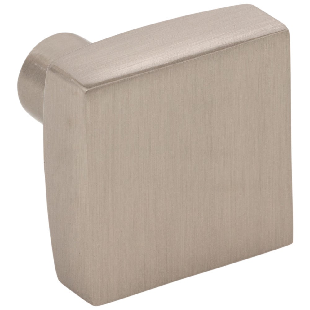 Hardware Resources 1-1/8" Overall Length Satin Nickel Square Dominique Cabinet Knob