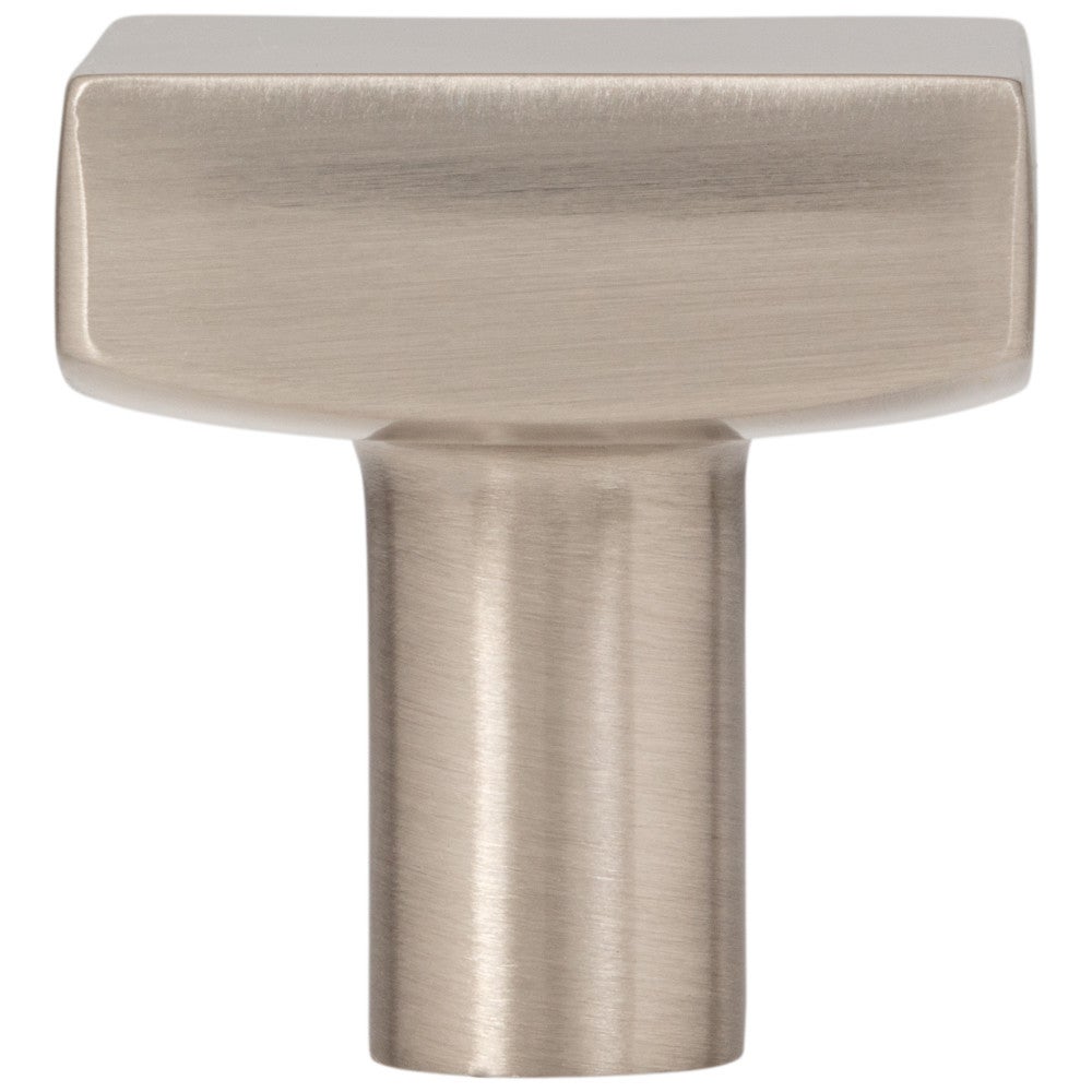 Hardware Resources 1-1/8" Overall Length Satin Nickel Square Dominique Cabinet Knob