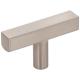 2" Satin Nickel Dominique Cabinet "T" Knob
