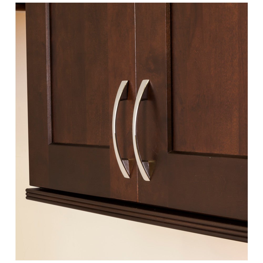 Hardware Resources 96 mm Center-to-Center Satin Nickel Flared Regan Cabinet Pull