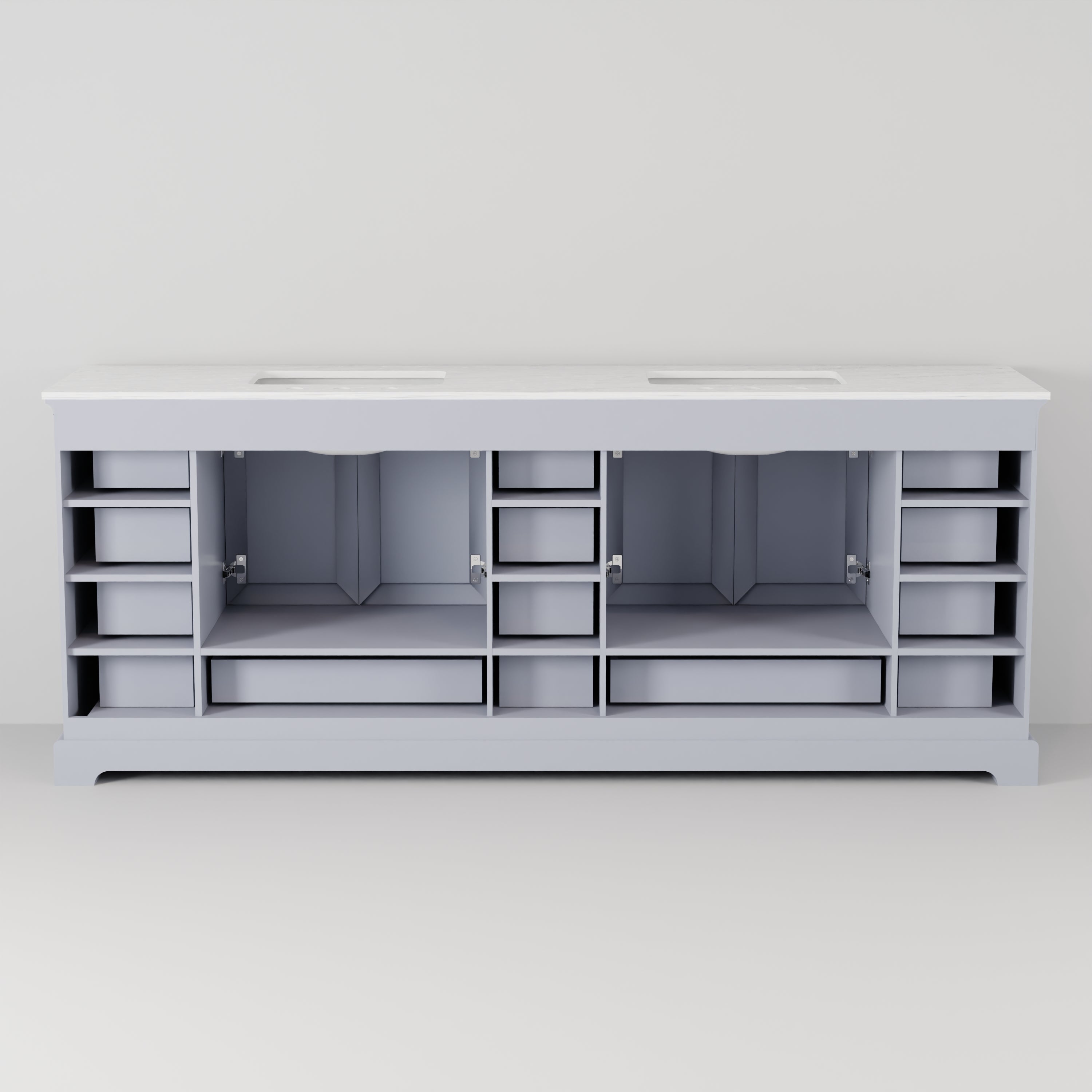 Dukes 84 in. W x 22 in. D Dark Grey Double Bath Vanity