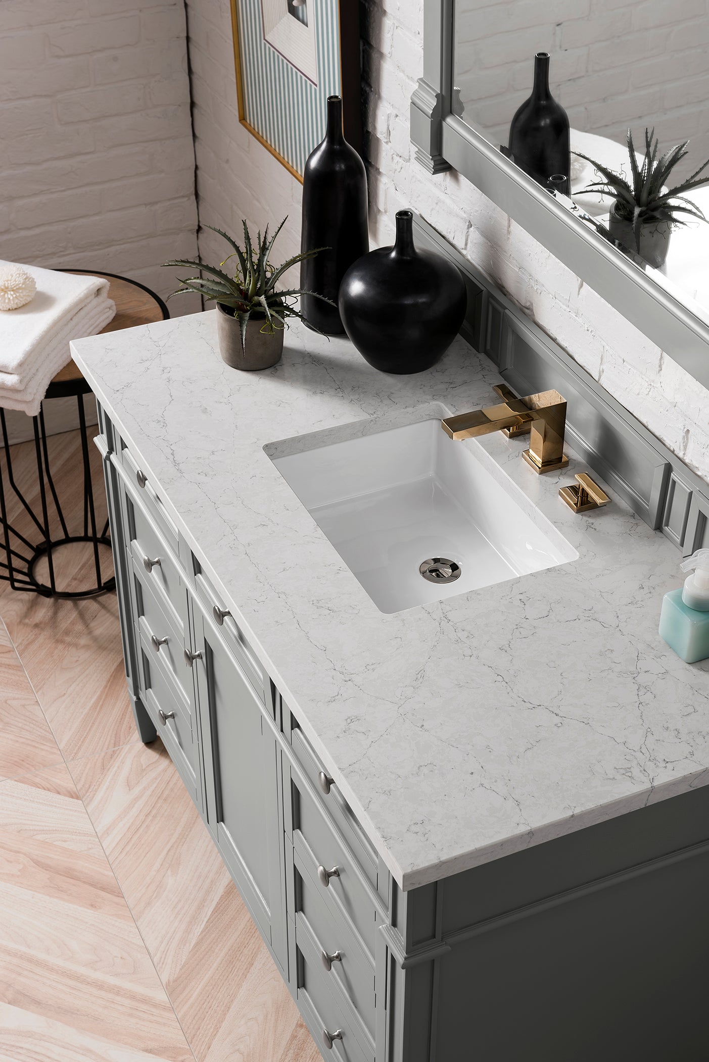 James Martin Brittany 48" Single Vanity in Urban Gray with 3cm Countertop