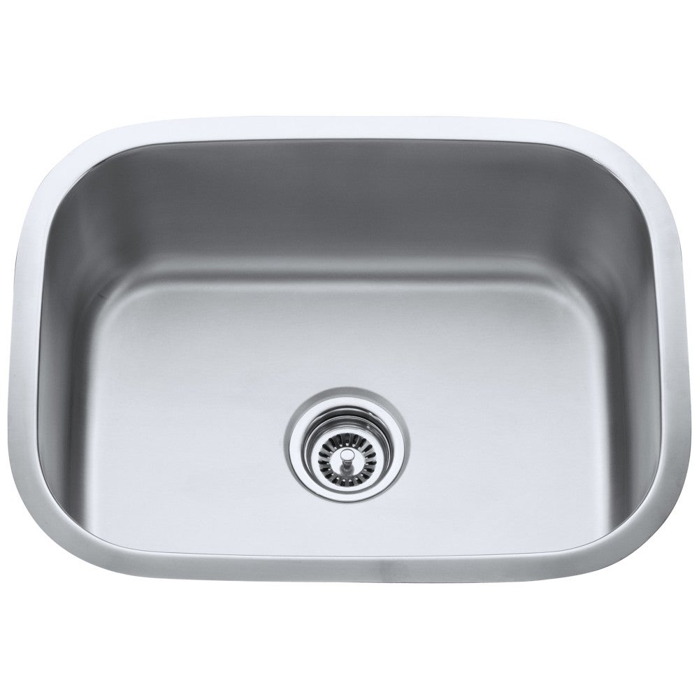 Hardware Resources 23-1/2" L x 17-3/4" W x 9" D Undermount 18 Gauge Stainless Steel Single Bowl Sink