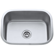 Hardware Resources 23-1/2" L x 17-3/4" W x 9" D Undermount 18 Gauge Stainless Steel Single Bowl Sink