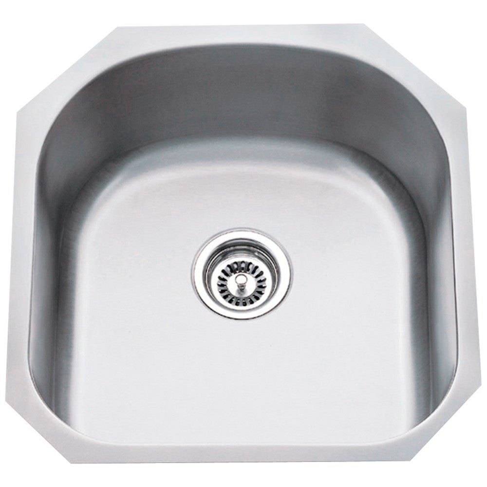 Hardware Resources 19-3/4" L x 20-1/2" W x 9" D Undermount 18 Gauge Stainless Steel Single Bowl Sink