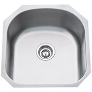 Hardware Resources 19-3/4" L x 20-1/2" W x 9" D Undermount 18 Gauge Stainless Steel Single Bowl Sink