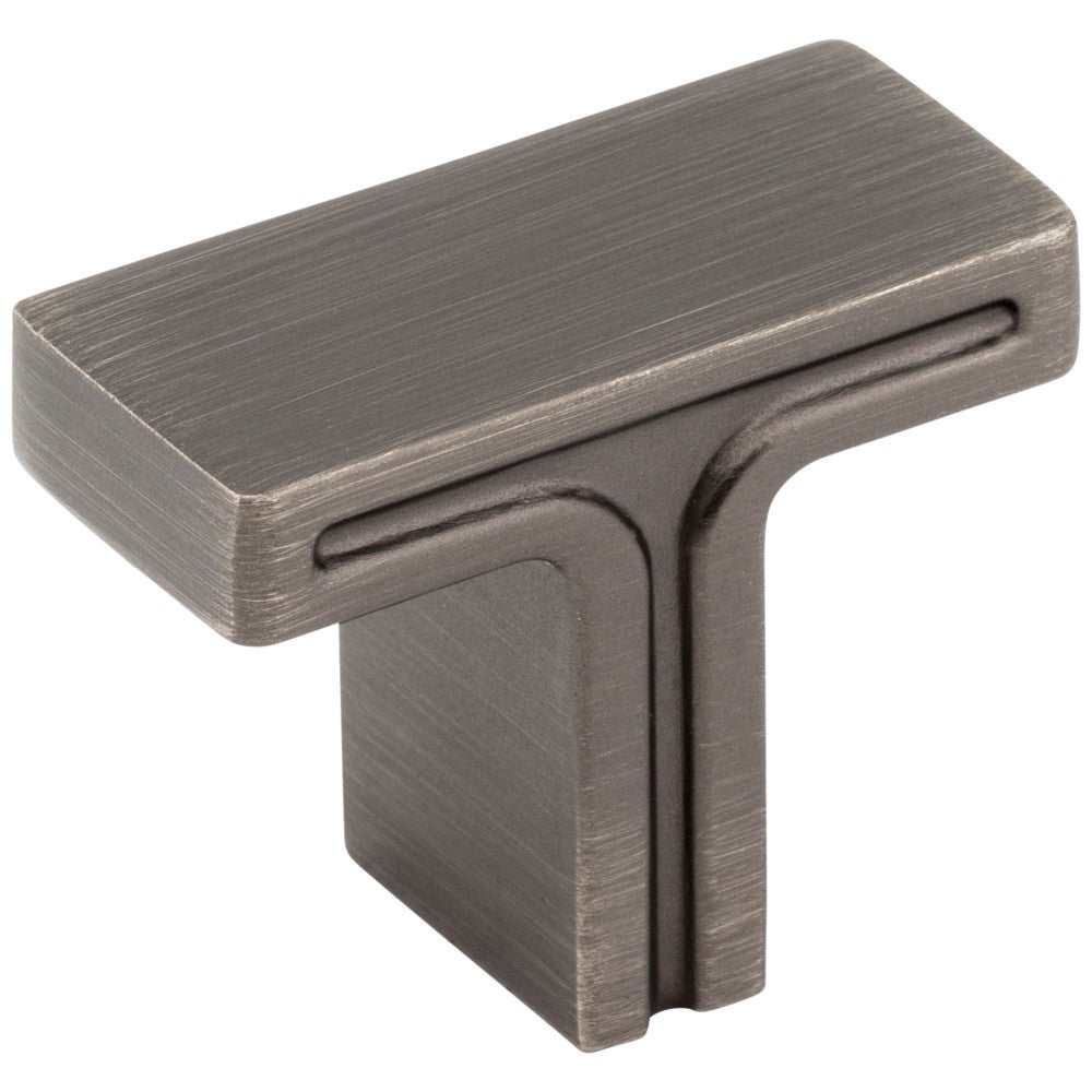 Hardware Resources 1-3/8" Overall Length Satin Nickel Rectangle Anwick Cabinet Knob