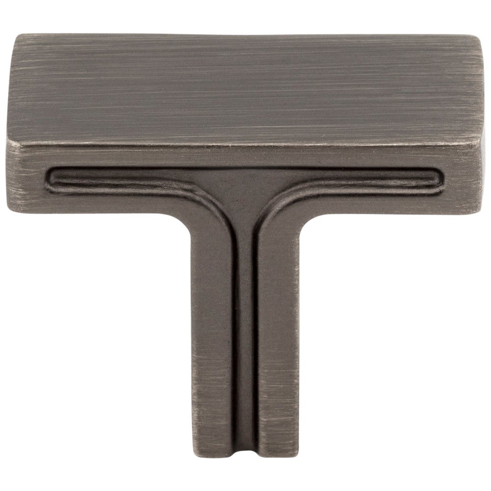 Hardware Resources 1-3/8" Overall Length Satin Nickel Rectangle Anwick Cabinet Knob
