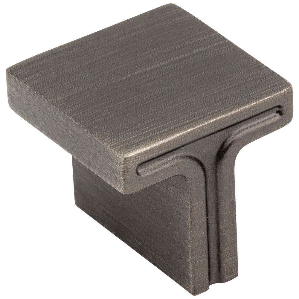 Hardware Resources 1-1/8" Overall Length Satin Nickel Square Anwick Cabinet Knob