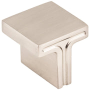 Hardware Resources 1-1/8" Overall Length Satin Nickel Square Anwick Cabinet Knob