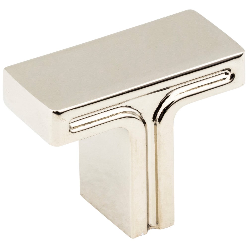 Hardware Resources 1-3/8" Overall Length Satin Nickel Rectangle Anwick Cabinet Knob