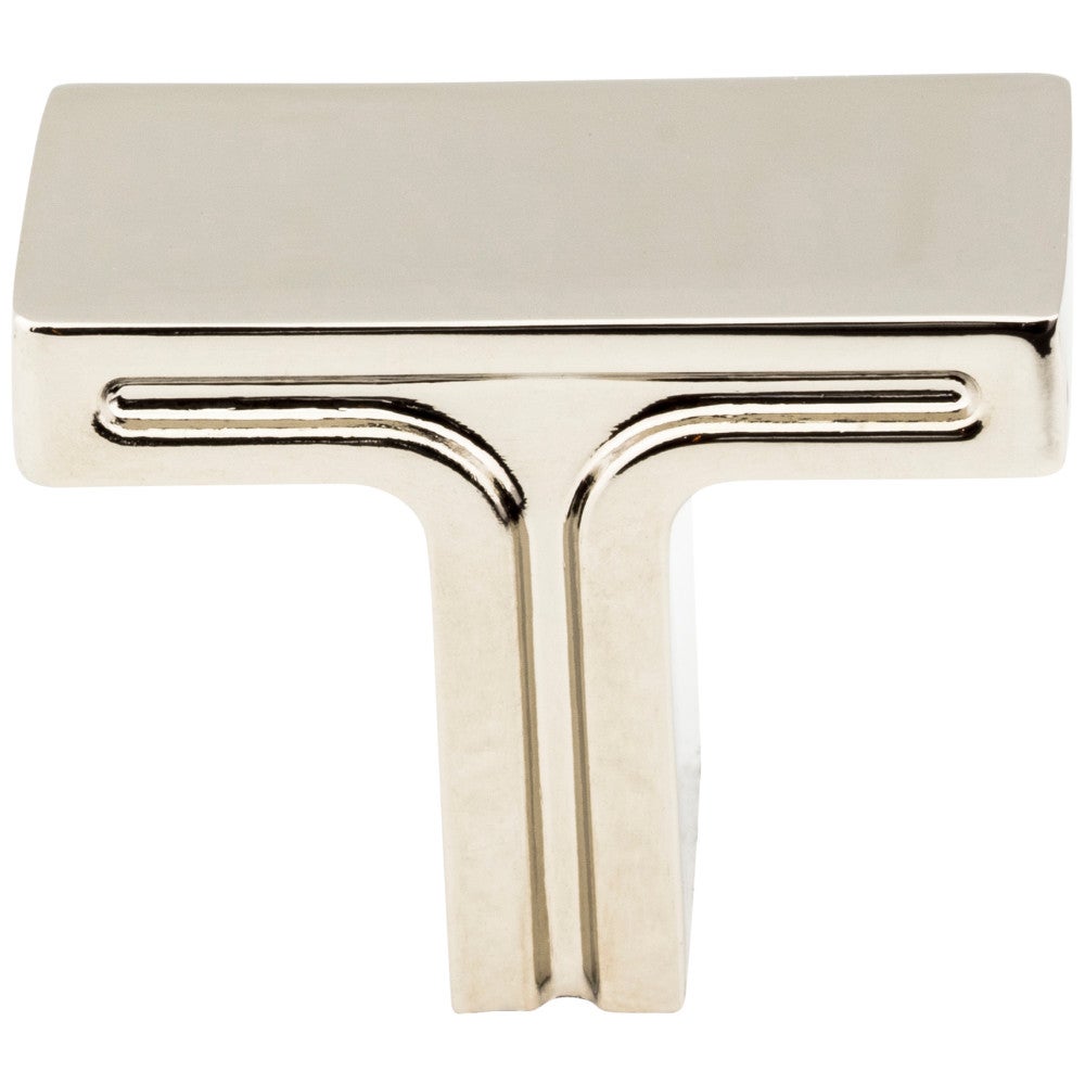 Hardware Resources 1-3/8" Overall Length Satin Nickel Rectangle Anwick Cabinet Knob