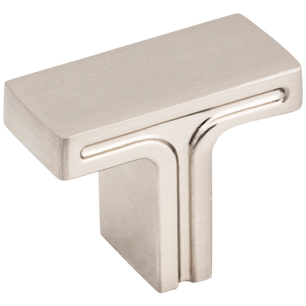 Hardware Resources 1-3/8" Overall Length Satin Nickel Rectangle Anwick Cabinet Knob