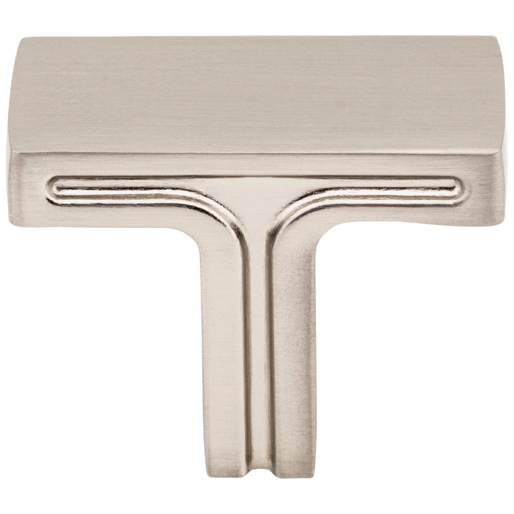 Hardware Resources 1-3/8" Overall Length Satin Nickel Rectangle Anwick Cabinet Knob