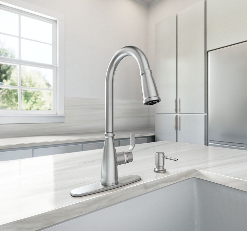 Nolia One-Handle High Arc Pulldown Kitchen Faucet