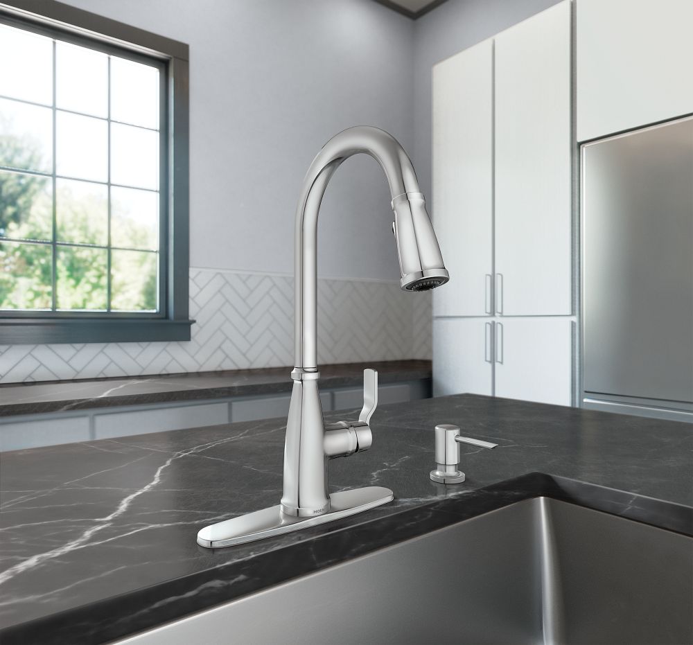 Nolia One-Handle High Arc Pulldown Kitchen Faucet