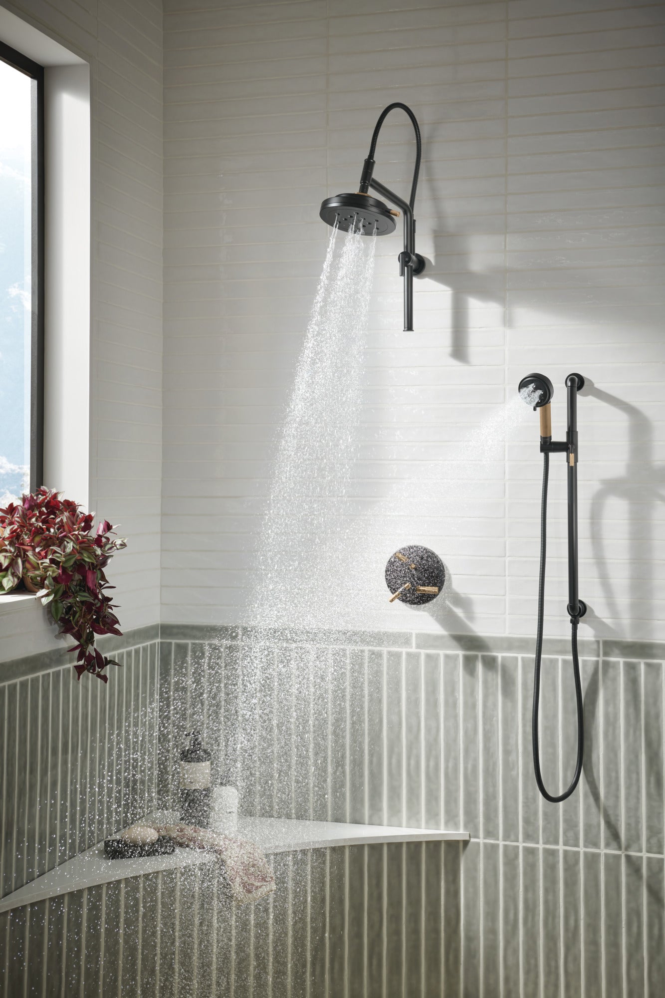 Brizo Litze® 8” H<sub>2</sub>Okinetic<sup>®</sup> Round Multi-Function Wall Mount Showerhead