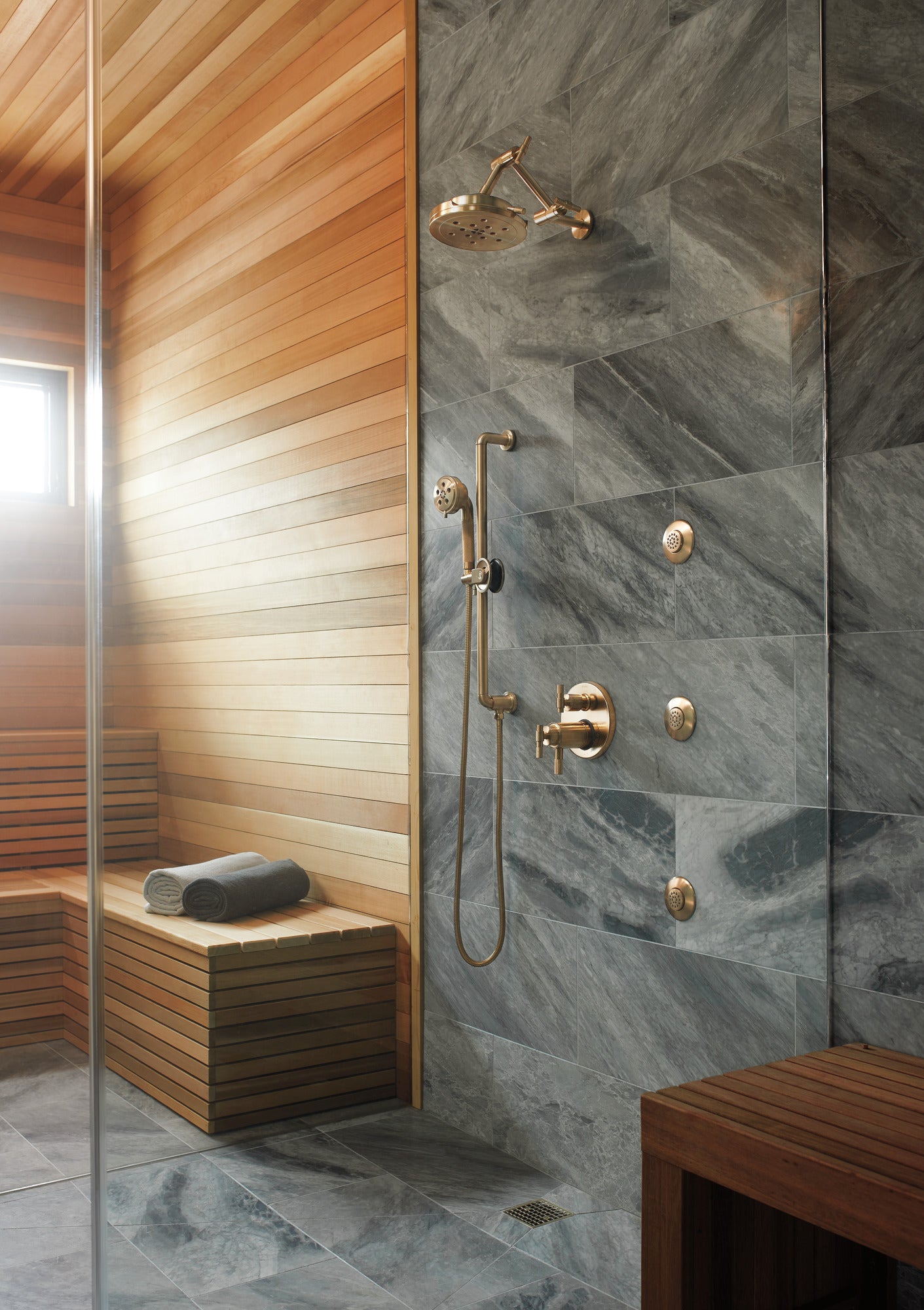 Brizo Litze® TempAssure® Thermostatic Valve with 3-Function Diverter Trim - Less Handles