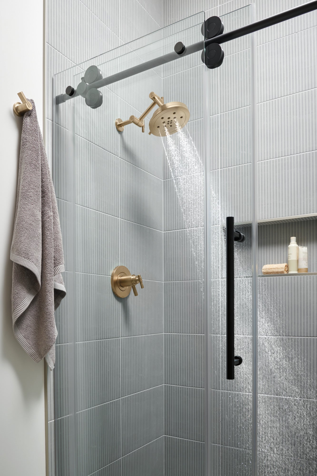 Brizo Litze® 8” H<sub>2</sub>Okinetic<sup>®</sup> Round Multi-Function Wall Mount Showerhead