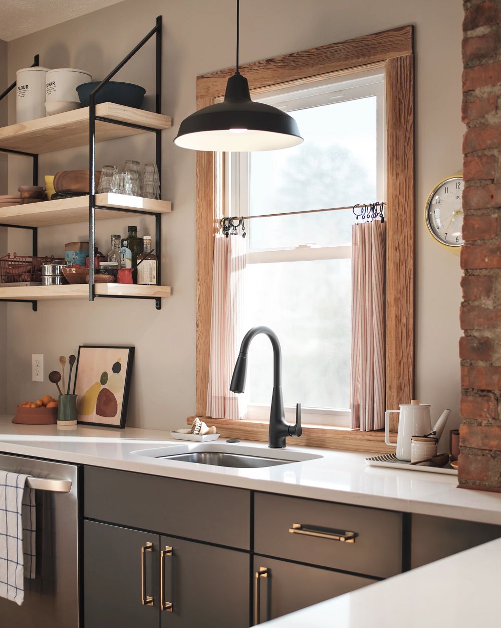 Haelyn One-Handle High Arc Pulldown Kitchen Faucet With ColorCue®