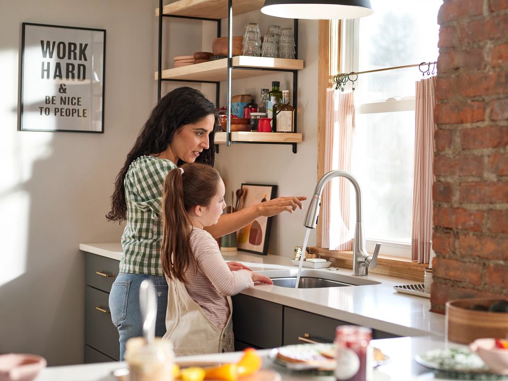 Haelyn One-Handle High Arc Pulldown Kitchen Faucet With ColorCue®