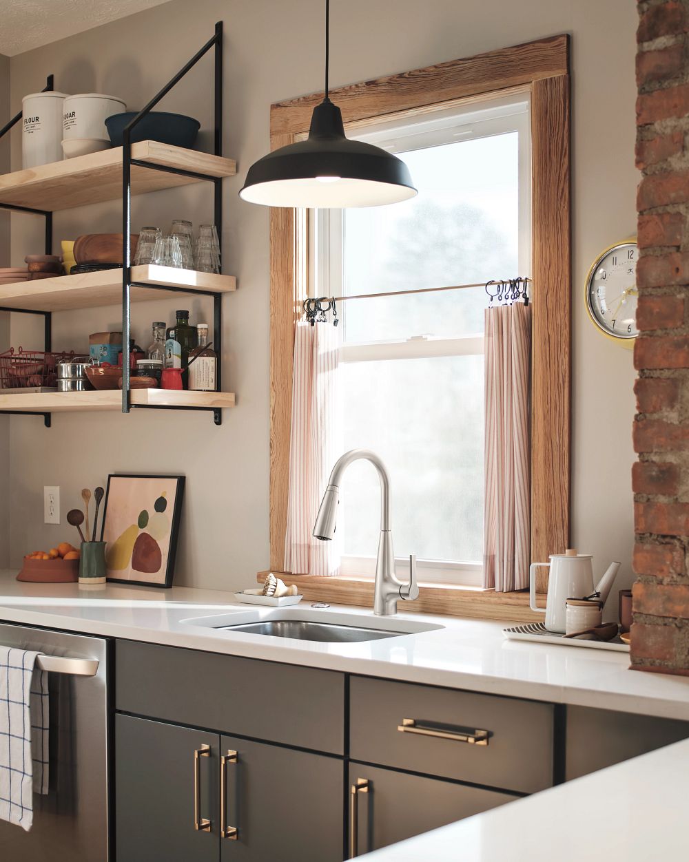 Haelyn One-Handle High Arc Pulldown Kitchen Faucet With ColorCue®
