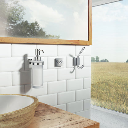 HOUSE - Holder with Frosted Glass Soap Dispenser wall mounted
