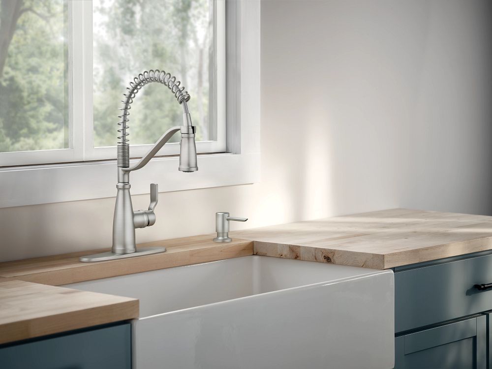 Nolia One-Handle Pre-Rinse Spring Pulldown Kitchen Faucet