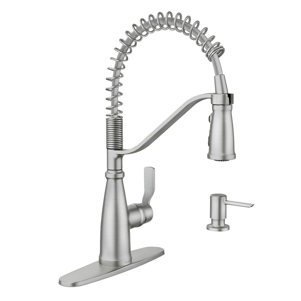 Nolia One-Handle Pre-Rinse Spring Pulldown Kitchen Faucet