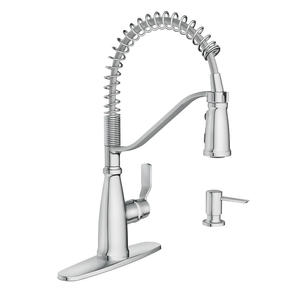 Nolia One-Handle Pre-Rinse Spring Pulldown Kitchen Faucet