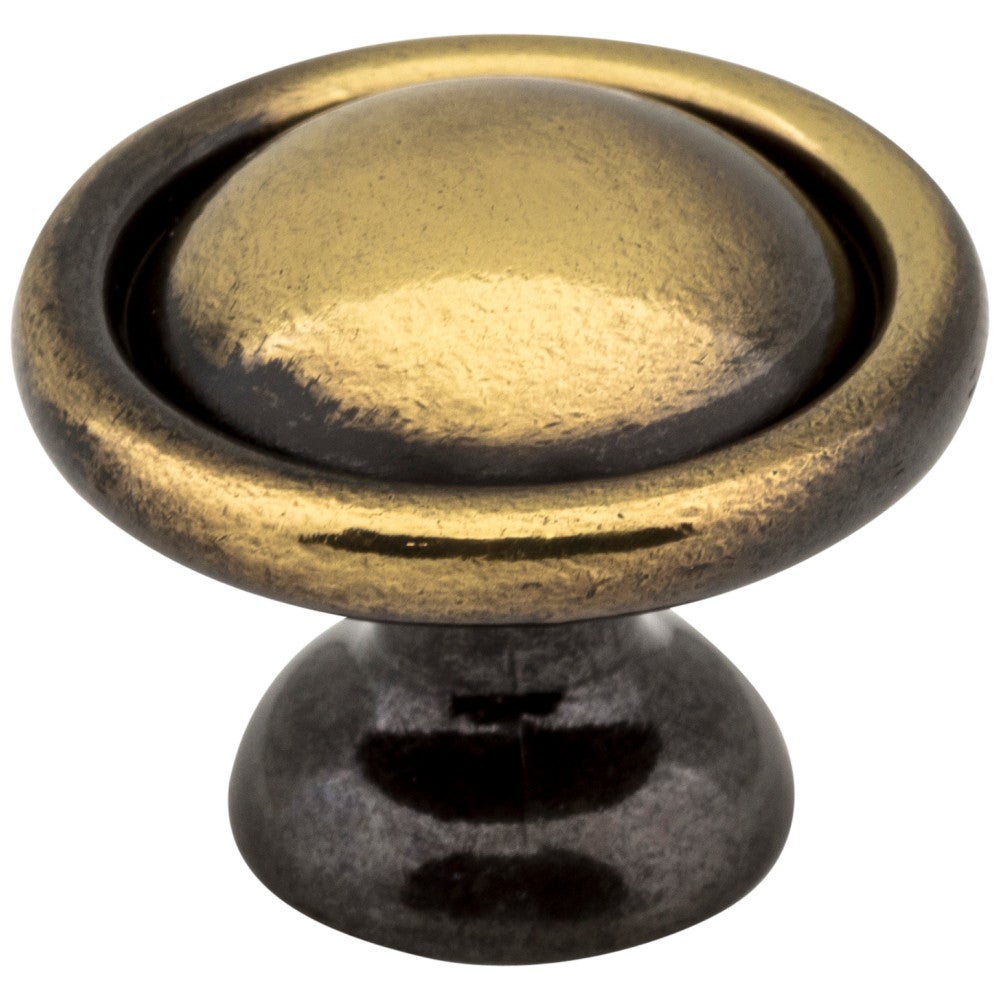 Hardware Resources 1-3/16" Diameter Antique Brass Kingsport Cabinet Mushroom Knob