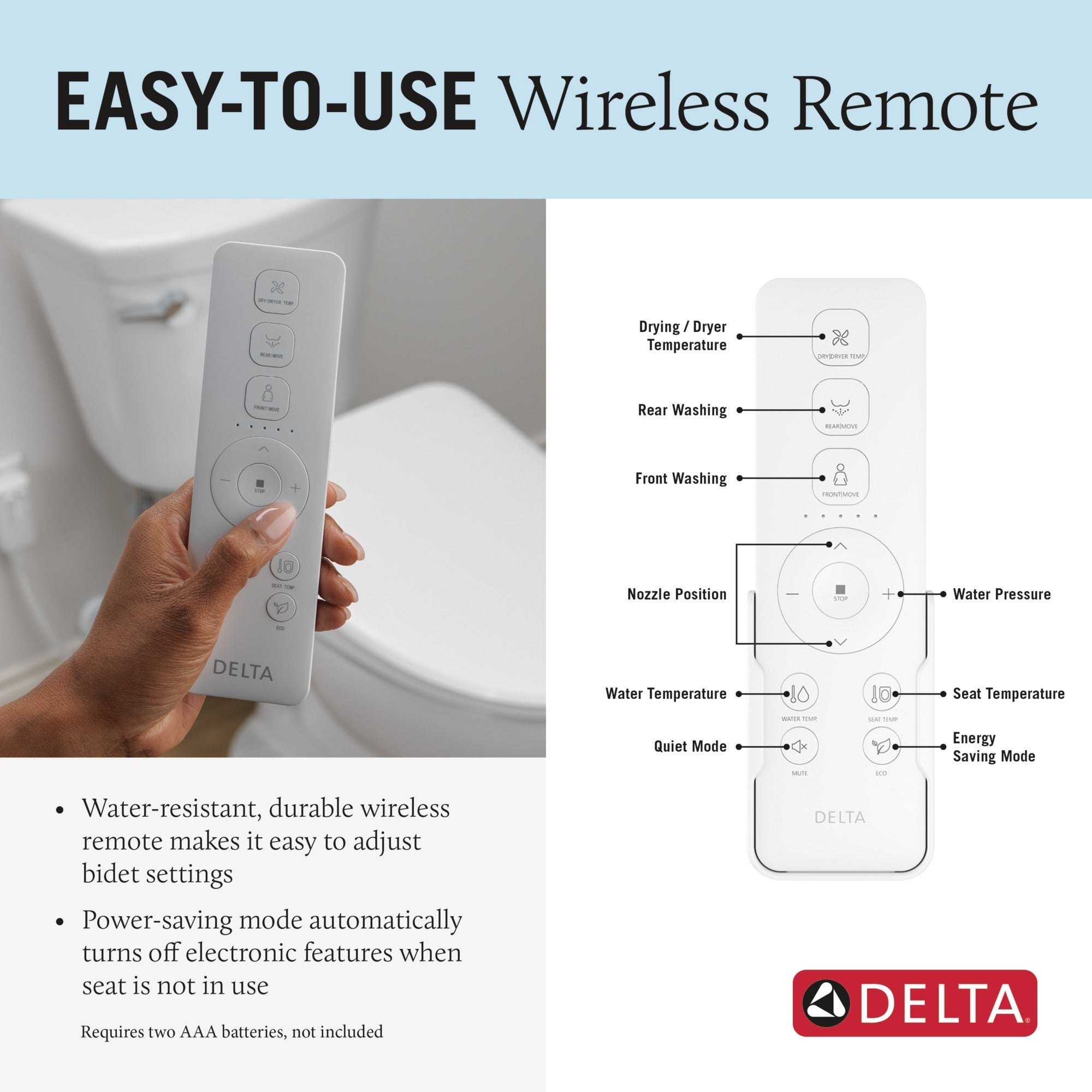 Delta Refresh Premium Elongated Electric Bidet Toilet Seat