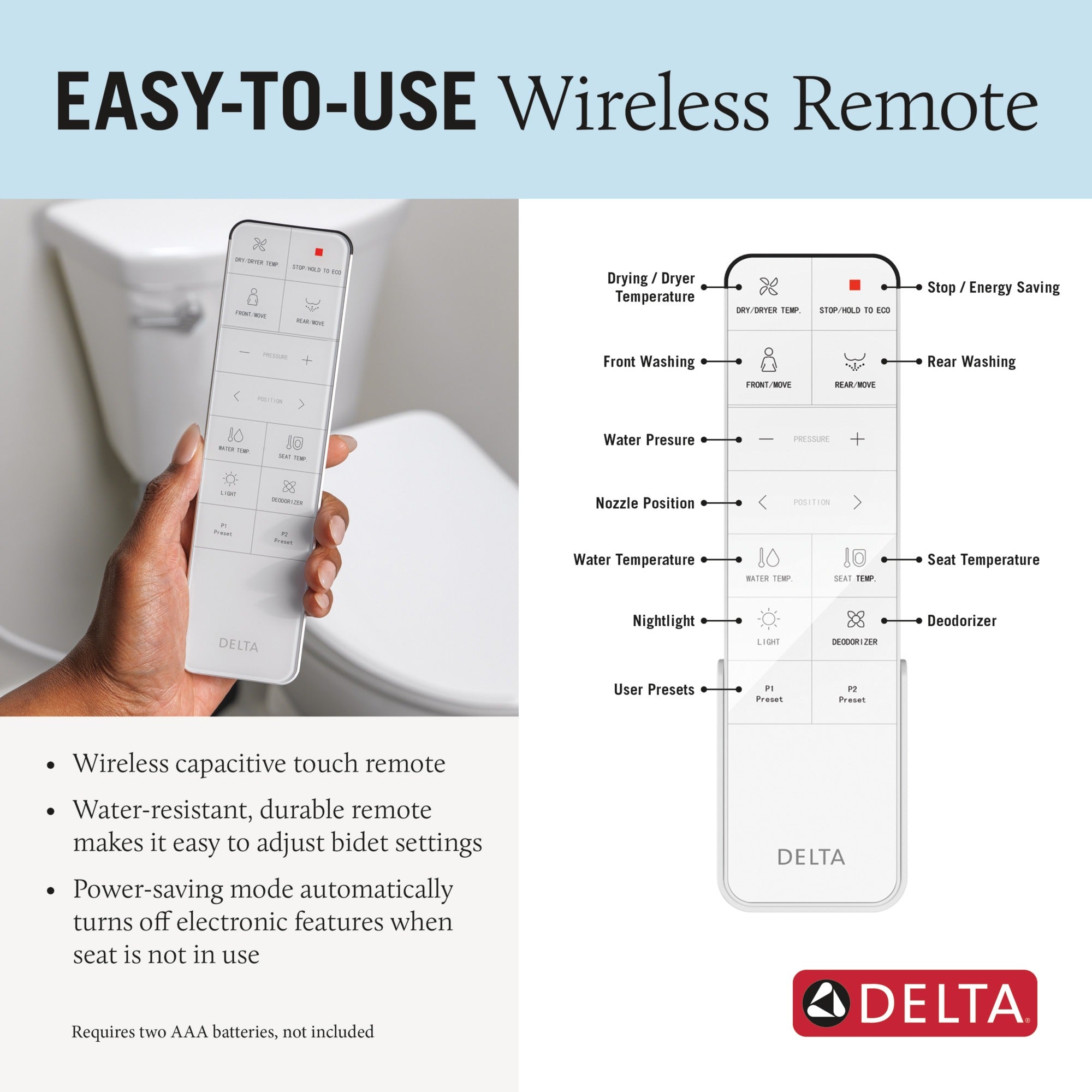 Delta Refresh Ultimate Elongated Electric Bidet Toilet Seat