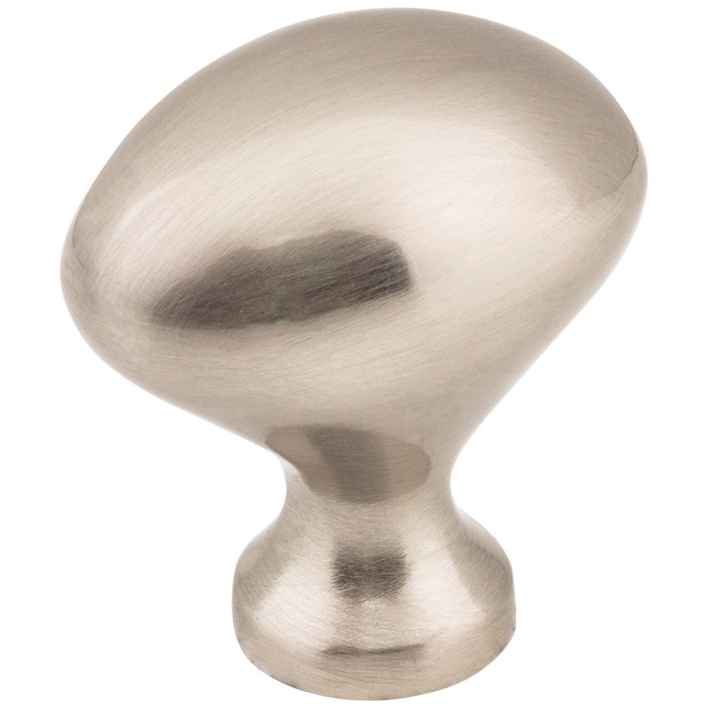 Hardware Resources 1-1/8" Overall Length Satin Nickel Oval Merryville Cabinet Knob