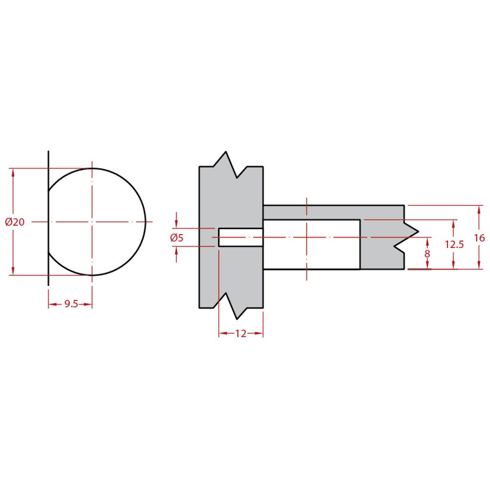 Hardware Resources Connector Cam for 19 mm Panel