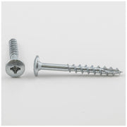 Hardware Resources #8 x 1-1/2" Zinc Plated Square/Phillips Drive Type 17 Coarse Thread Standard Round Washer Head Screw Sold by the Keg