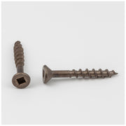 Hardware Resources #8 x 1-1/4" Clear Brown Wax Square Drive Type 17 Coarse Thread Flat Head Nib Screw Sold by the Keg