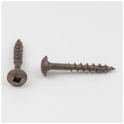 Hardware Resources #8 x 1-1/4" Clear Brown Wax Type 17 Square Drive Coarse Thread Pan Washer Head Screw Sold by the Keg