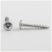 Hardware Resources #8 x 1-1/8" Zinc Plated Square/Phillips Drive Type 17 Coarse Thread Standard Round Washer Head Screw Sold by the Keg