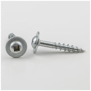 Hardware Resources #8 x 1-1/8" Zinc Plated Square Drive Type 17 Coarse Thread Large Washer Head Screw Sold by the Box