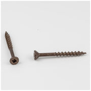 Hardware Resources #8 x 1-3/4" Clear Brown Wax Square Drive Type 17 Coarse Thread Flat Head Nib Screw Sold by the Keg