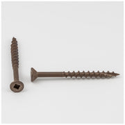 Hardware Resources #8 x 2" Clear Brown Wax Type 17 Square Drive Coarse Thread Pan Washer Head Screw Sold by the Keg