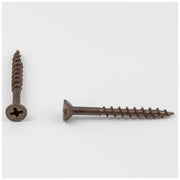 Hardware Resources #8 x 2" Clear Brown Wax Phillips Drive Type 17 Coarse Thread Flat Head Nib Screw Sold by the Keg