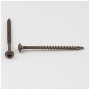 Hardware Resources #8 x 2-1/2" Clear Brown Wax Type 17 Square Drive Coarse Thread Pan Washer Head Screw Sold by the Keg