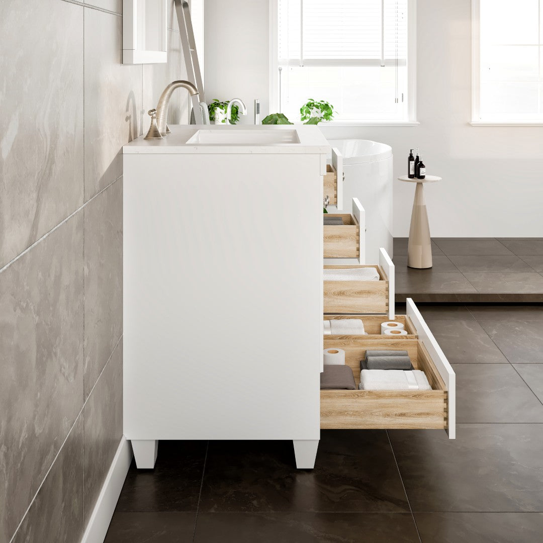 Eviva Acclaim Bath Vanity with Counter Top and Undermount Porcelain Sink (24"-30")