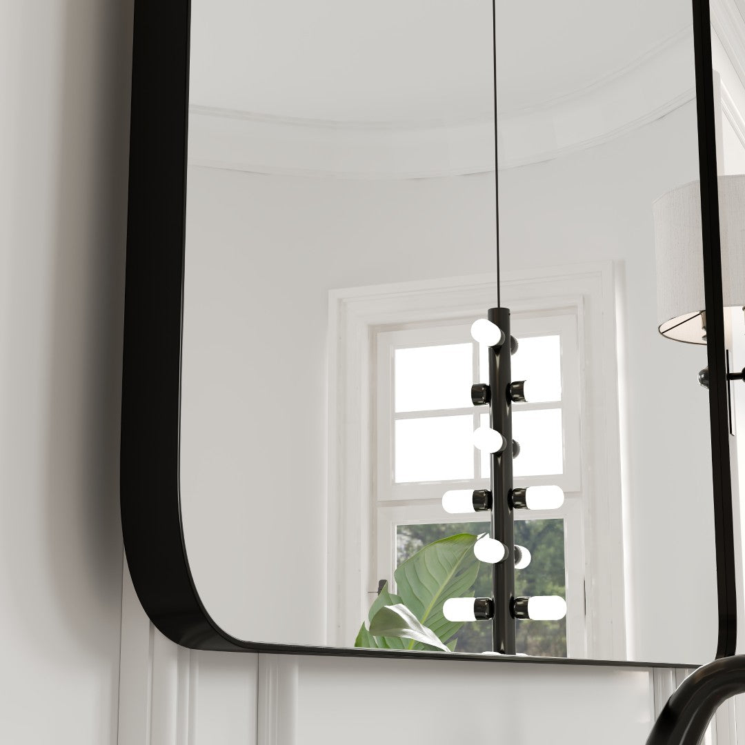 Eviva Harmony Black Metal Framed Mirror