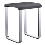 LIVING - Shower Chair, Chrome aluminium/Dark grey Seat